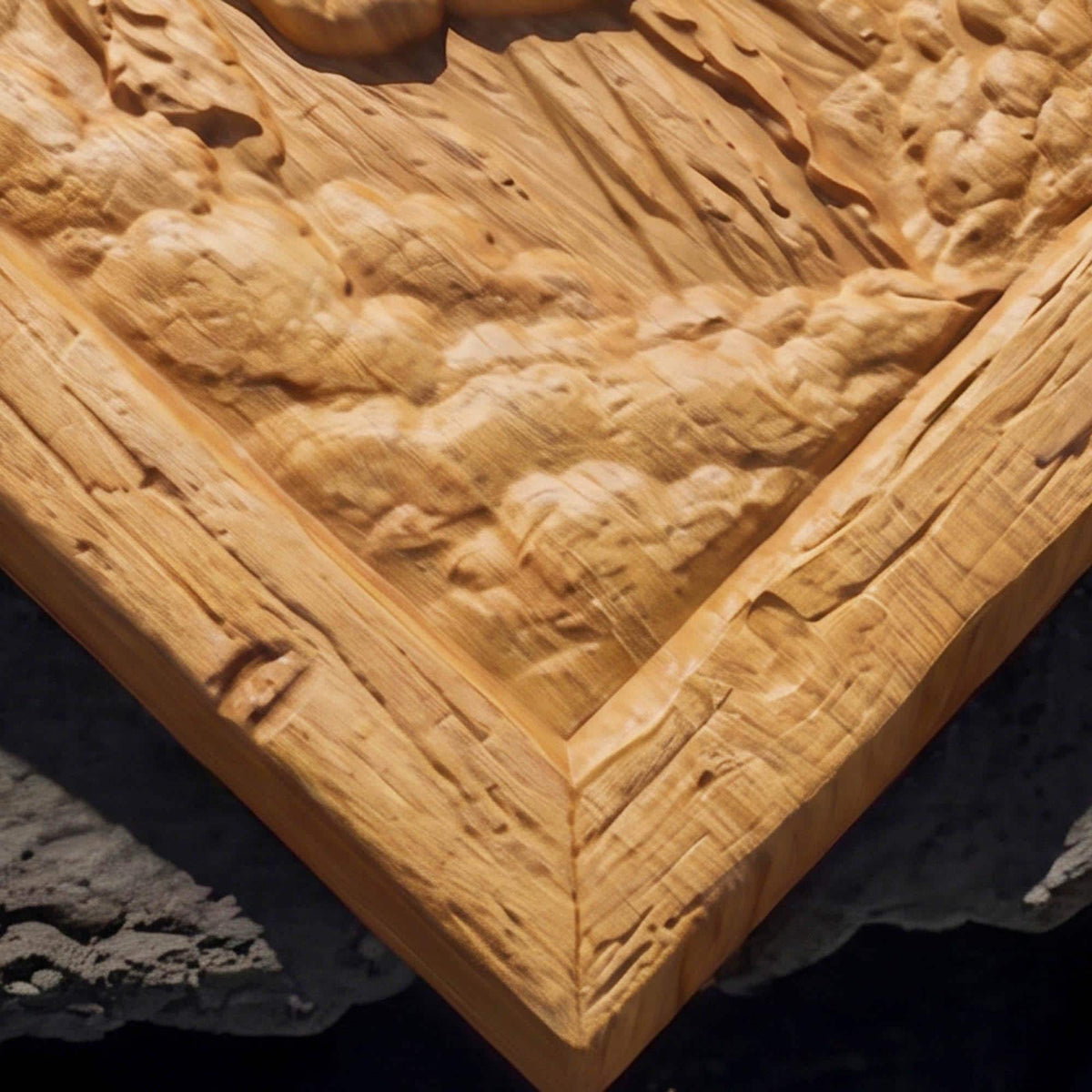 God's Hand of Help Wooden Carved Handmade Christian Icon Byzantine Greek Orthodox Home Decor Cretan Holy Carvings