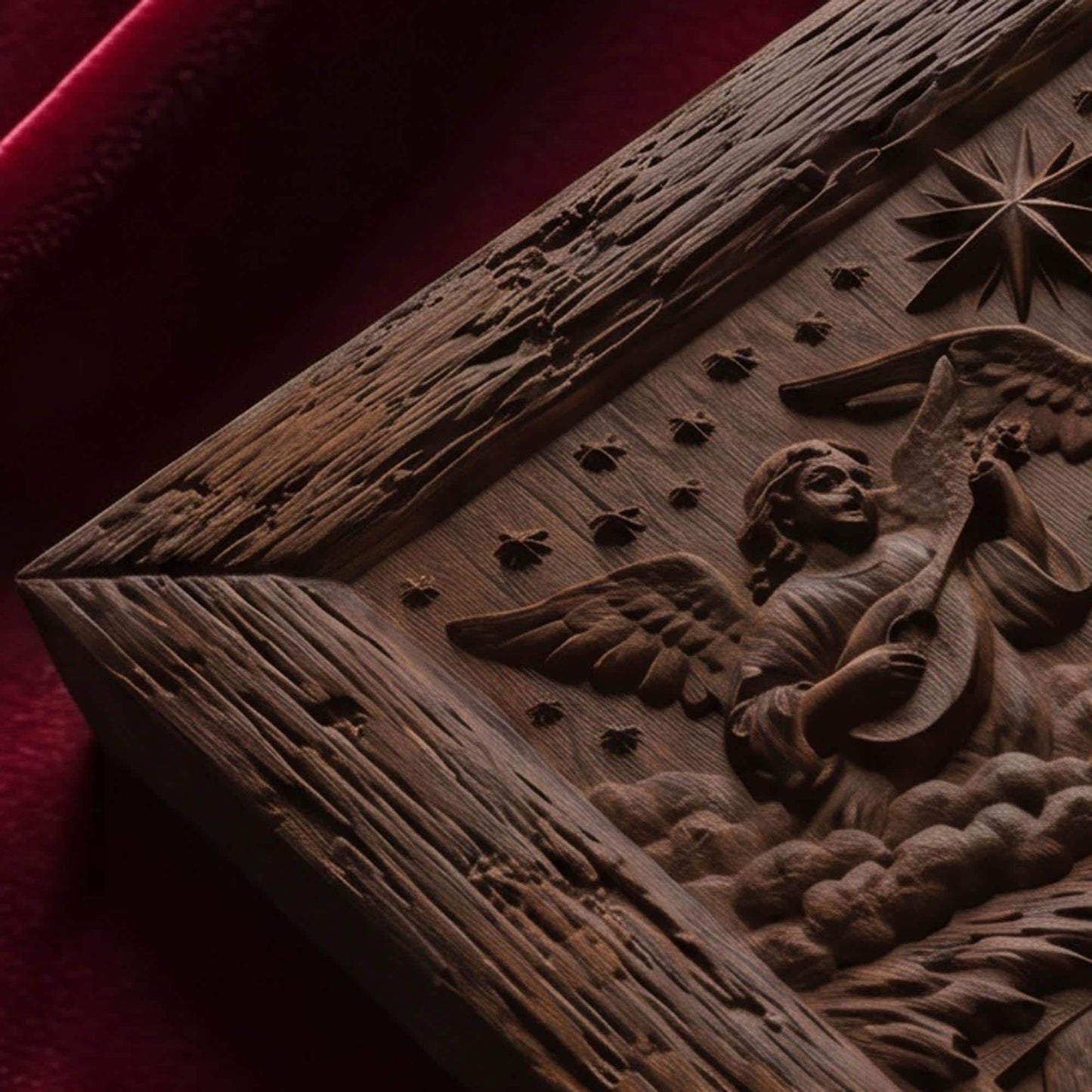 The Birth of Jesus Christ and the Shepherds Wooden Carved Handmade Christian Icon Byzantine Greek Orthodox Home Decor Cretan Holy Carvings