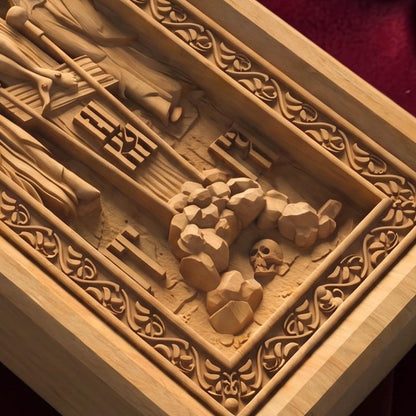 Hand Carved Cross No 14 | Wood Byzantine Greek Christian Wall Art Cretan Holy Carvings