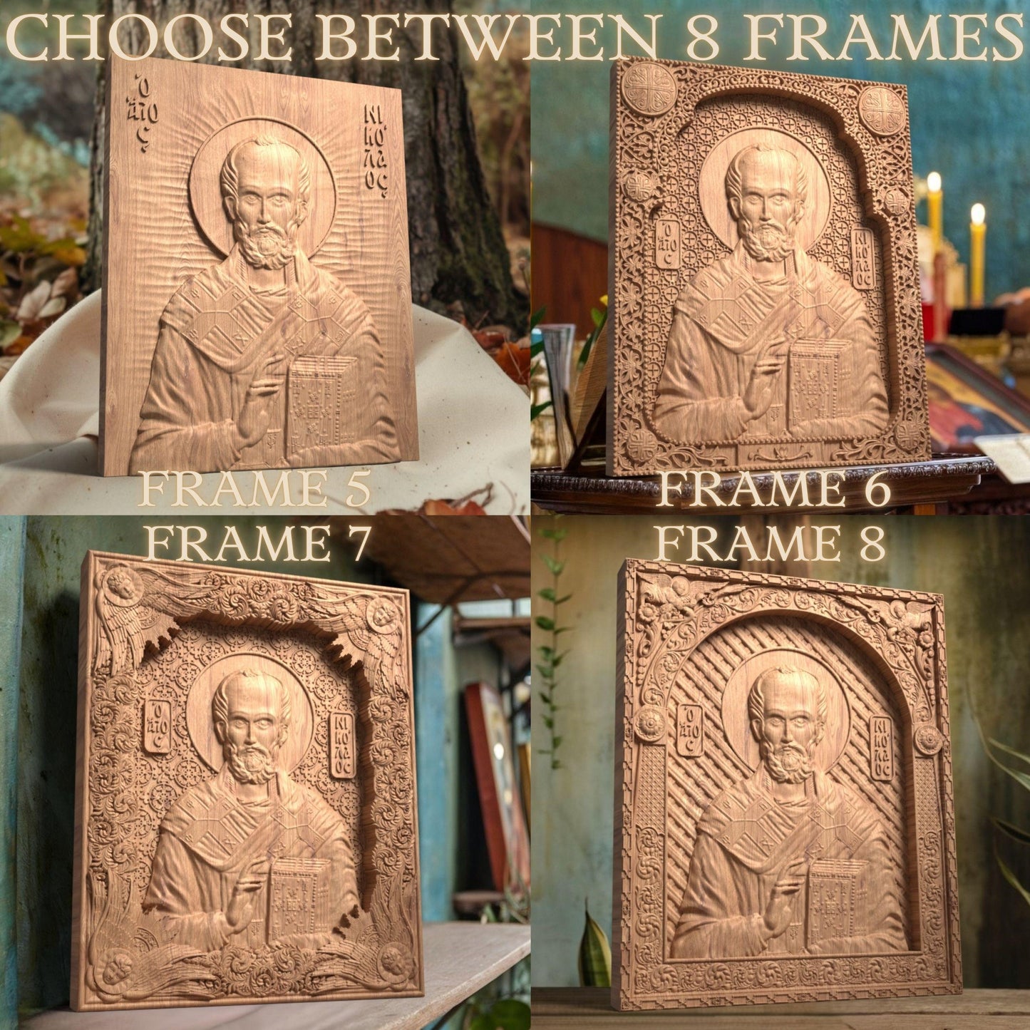 Άγιος Νικόλαος Ξυλόγλυπτη Εικόνα.
