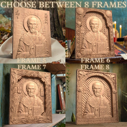 Άγιος Νικόλαος Ξυλόγλυπτη Εικόνα.
