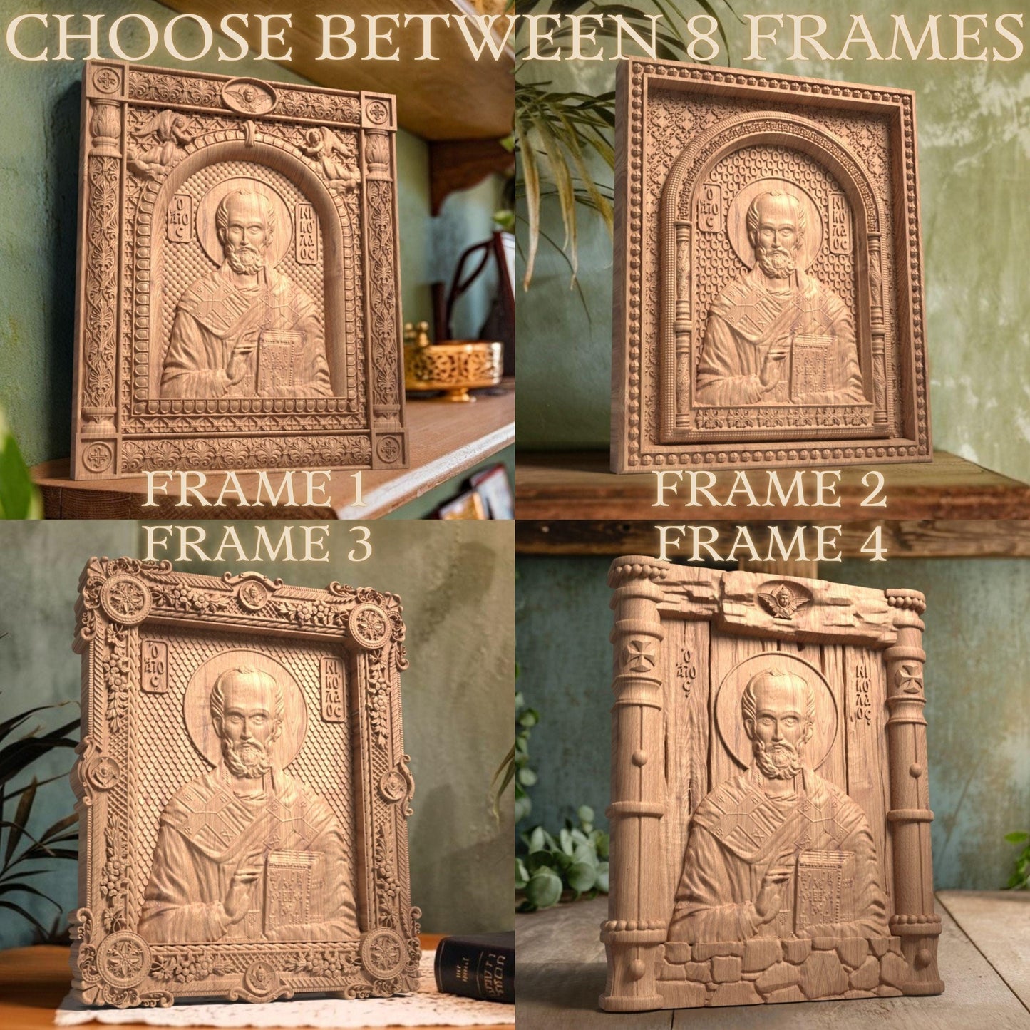 Άγιος Νικόλαος Ξυλόγλυπτη Εικόνα.
