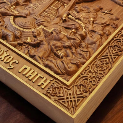 Παναγία Ζωοδόχος Πηγή Ξυλόγλυπτη Εικόνα.
