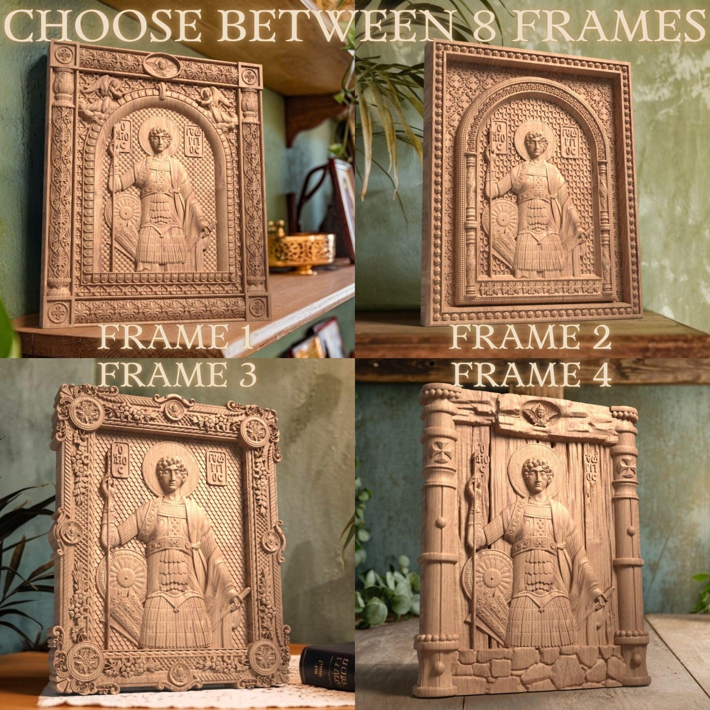 Άγιος Γεώργιος Ξυλόγλυπτη Εικόνα.