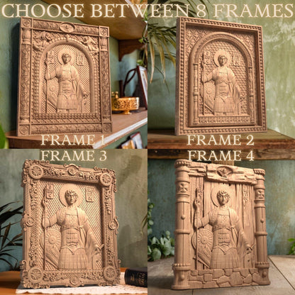 Άγιος Γεώργιος Ξυλόγλυπτη Εικόνα.