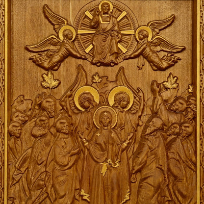 Ανάληψη του Κυρίου Ιησού Χριστού Ξυλόγλυπτη Εικόνα.