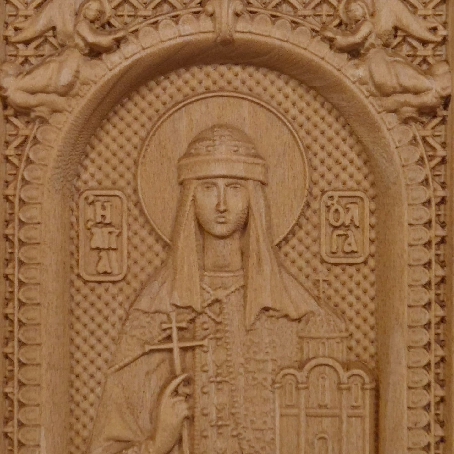 Αγία Όλγα Ξυλόγλυπτη Εικόνα.