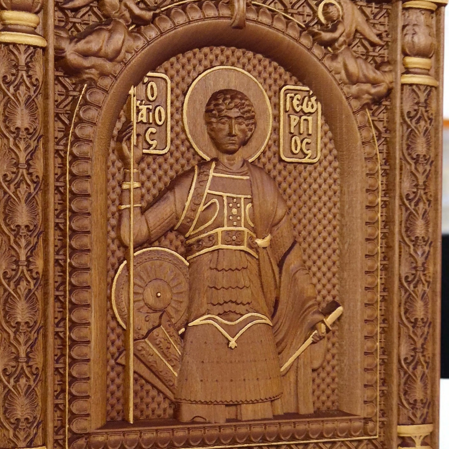 Άγιος Γεώργιος Ξυλόγλυπτη Εικόνα.