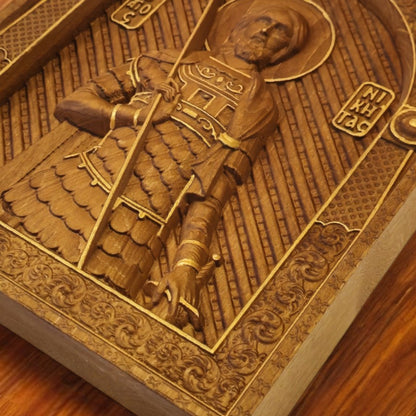 Άγιος Νικήτας Ξυλόγλυπτη Εικόνα.