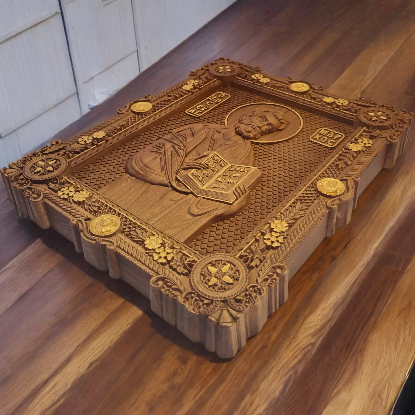 Άγιος Ευαγγελιστής Μάρκος Ξυλόγλυπτη Εικόνα.