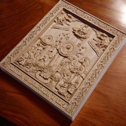 Παναγία Χαρά Πάντων των Θλιβομένων Ξυλόγλυπτη Εικόνα.