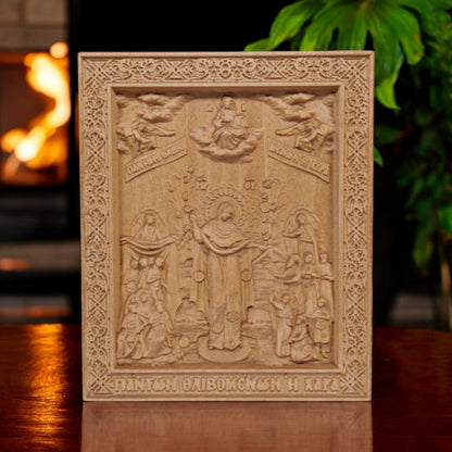 Παναγία Χαρά Πάντων των Θλιβομένων Ξυλόγλυπτη Εικόνα.