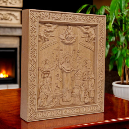 Παναγία Χαρά Πάντων των Θλιβομένων Ξυλόγλυπτη Εικόνα.