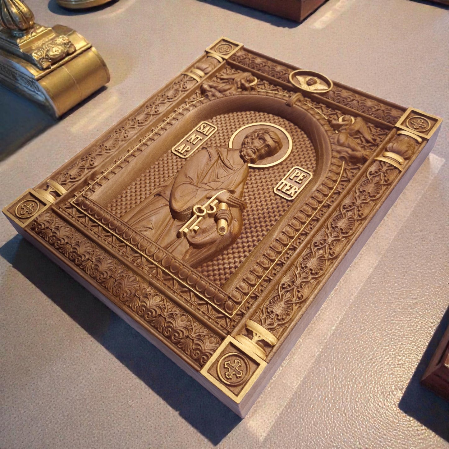 Απόστολος Πέτρος Ξυλόγλυπτη Εικόνα.