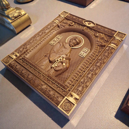 Απόστολος Πέτρος Ξυλόγλυπτη Εικόνα.