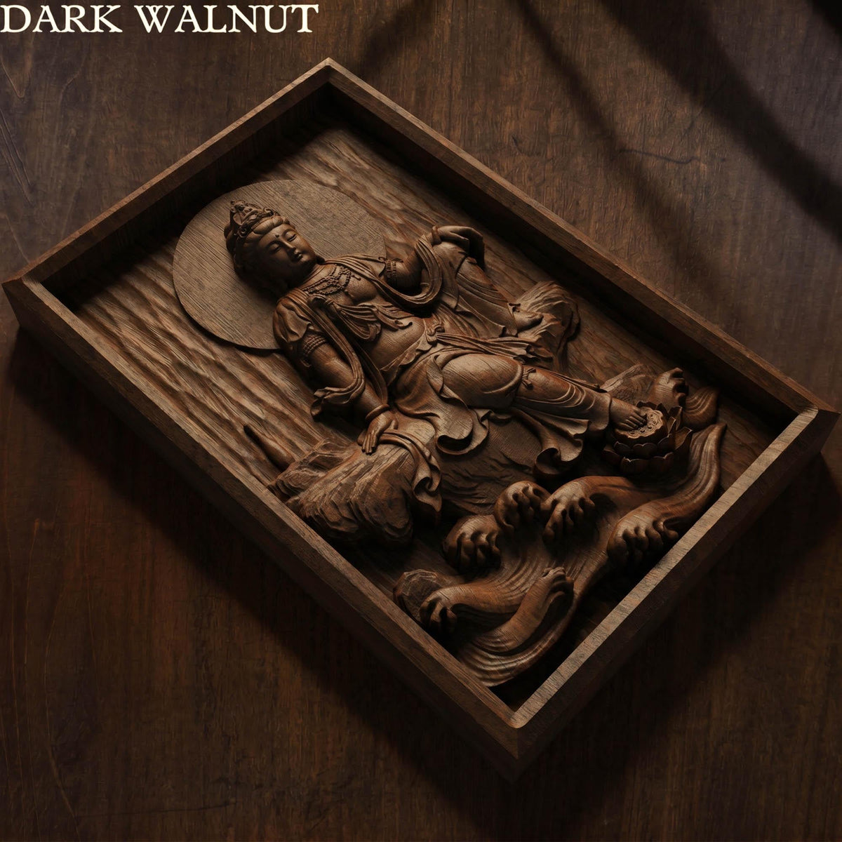 Asian Entity No 16 Wooden Bas Relief | Wood Panel Art | Sculptural Gift Idea