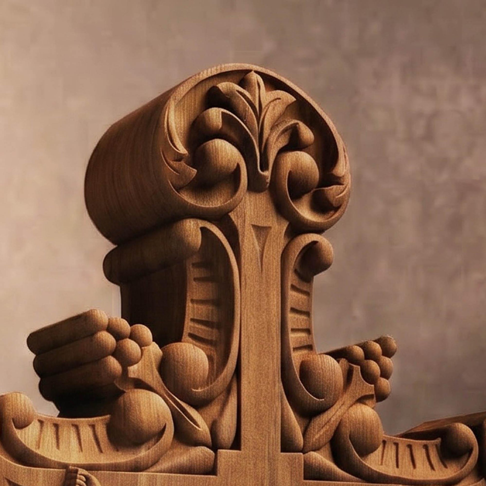 Hand Carved Cross No 7 | Wood Byzantine Greek Christian Wall Art Cretan Holy Carvings