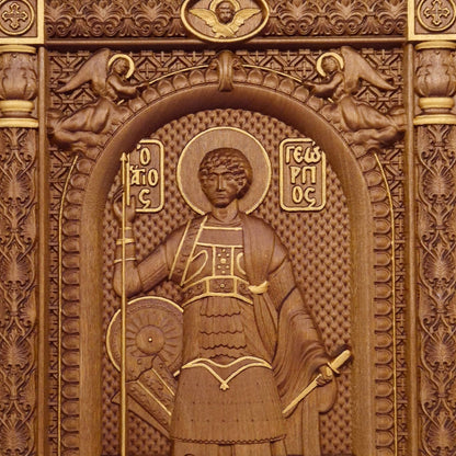 Άγιος Γεώργιος Ξυλόγλυπτη Εικόνα.