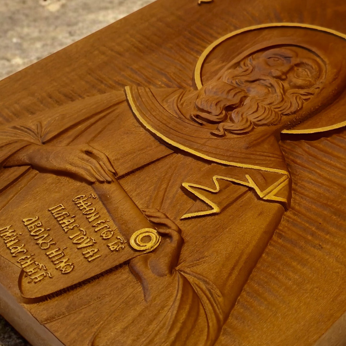 Άγιος Αντώνιος ο Μέγας Ξυλόγλυπτη Εικόνα.