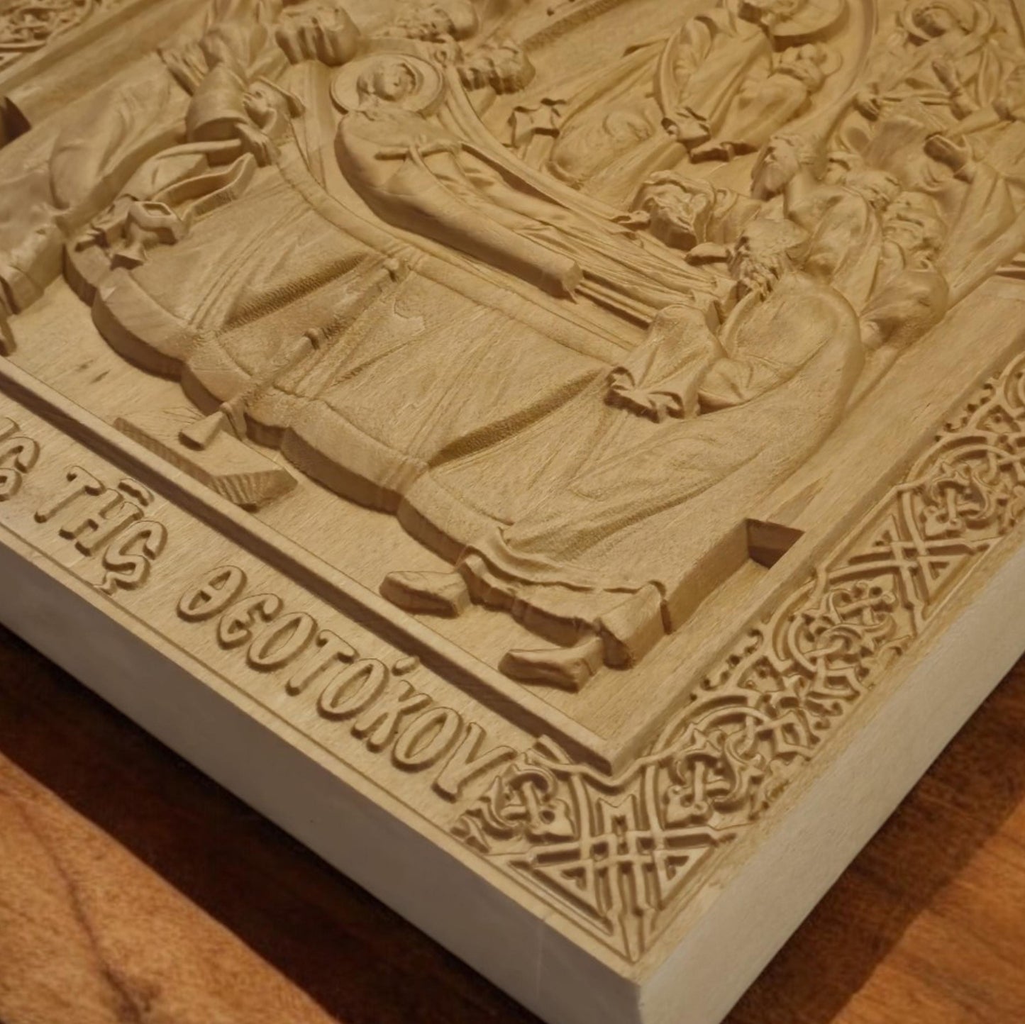 Κοίμηση της Θεοτόκου Ξυλόγλυπτη Εικόνα.