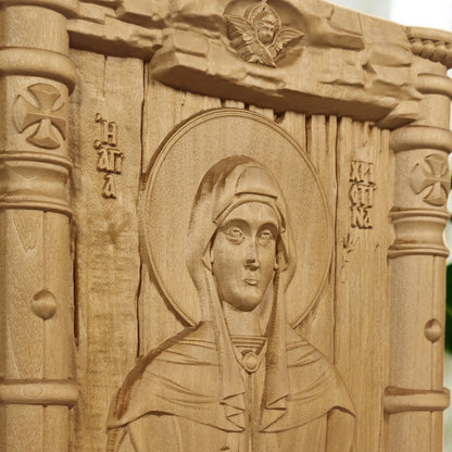 Αγία Χριστίνα Ξυλόγλυπτη Εικόνα.