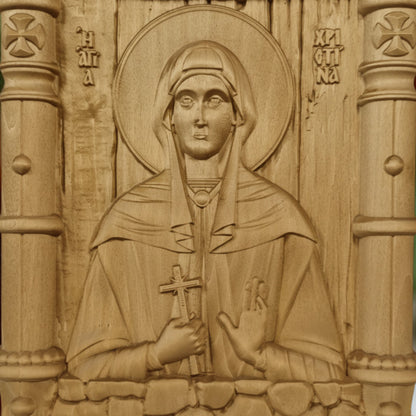 Αγία Χριστίνα Ξυλόγλυπτη Εικόνα.