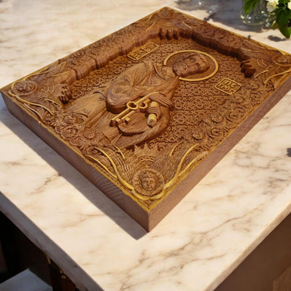 Απόστολος Πέτρος Ξυλόγλυπτη Εικόνα.