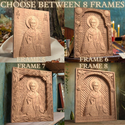 Άγιος Λάζαρος Ξυλόγλυπτη Εικόνα.