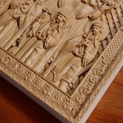 Αγίες Σοφία, Πίστη, Ελπίδα και Αγάπη Ξυλόγλυπτη Εικόνα.