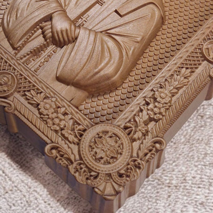 Άγιος Παΐσιος ο Αγιορείτης Ξυλόγλυπτη Εικόνα.