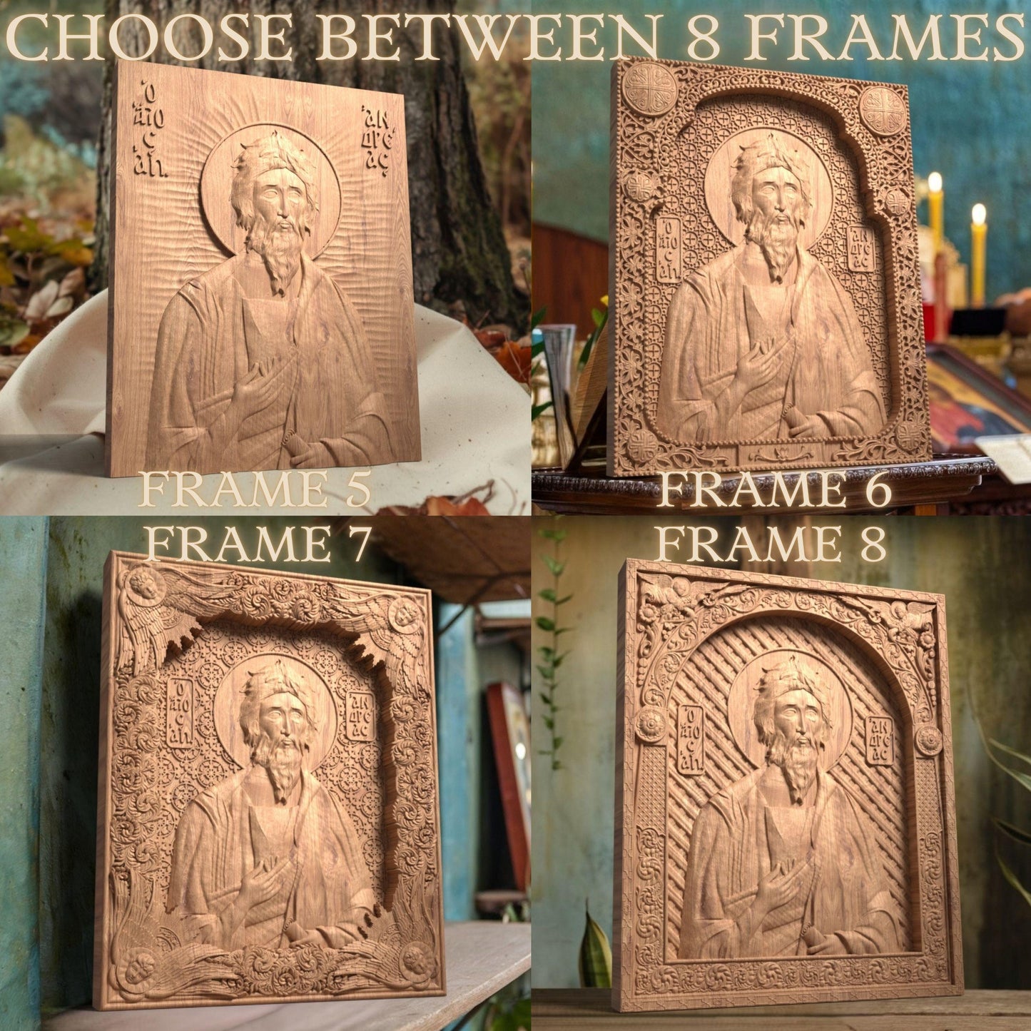 Απόστολος Ανδρέας Ξυλόγλυπτη Εικόνα.
