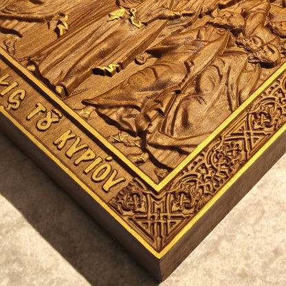 Ανάληψη του Κυρίου Ιησού Χριστού Ξυλόγλυπτη Εικόνα.