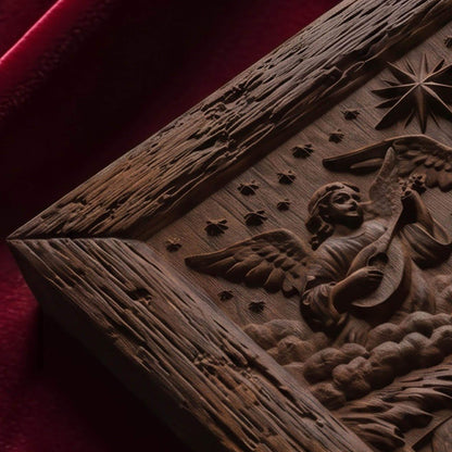 The Birth of Jesus Christ and the Shepherds Wooden Carved Handmade Christian Icon  Byzantine Greek Orthodox Home Decor Cretan Holy Carvings