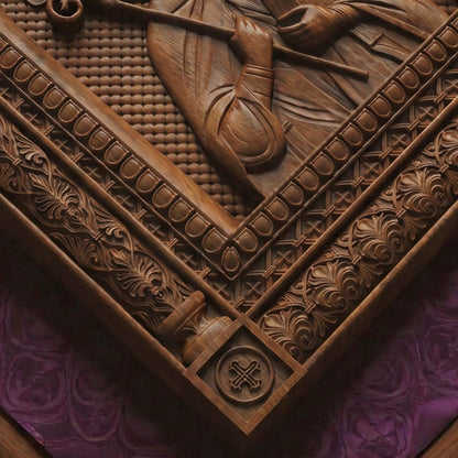 Saint Benedict Patron Saint of Europe Wooden Carved Handmade Christian Icon | Byzantine Greek Orthodox Home Art Decor