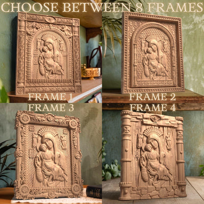 Παναγία Άξιον Εστί Ξυλόγλυπτη Εικόνα.