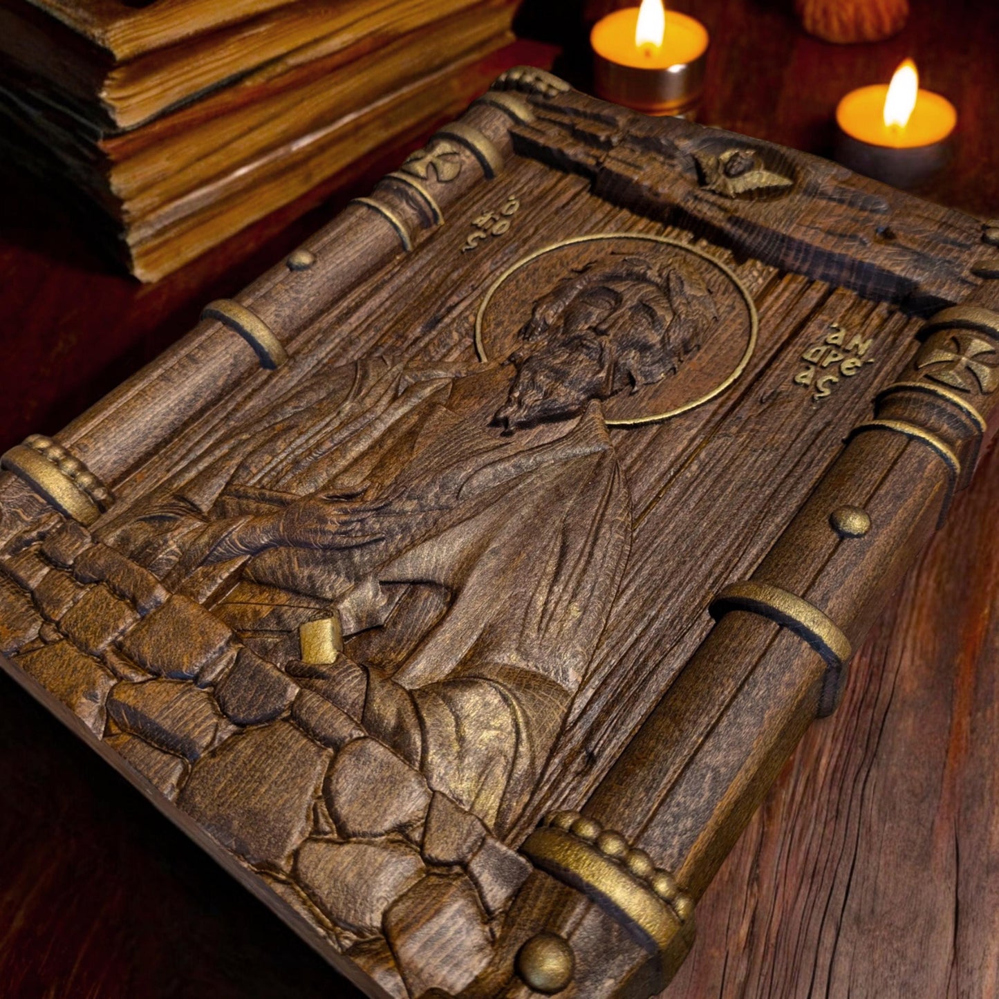 Απόστολος Ανδρέας Ξυλόγλυπτη Εικόνα.
