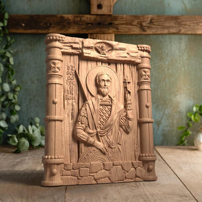 Άγιος Θεόδωρος Τήρων Ξυλόγλυπτη Εικόνα.