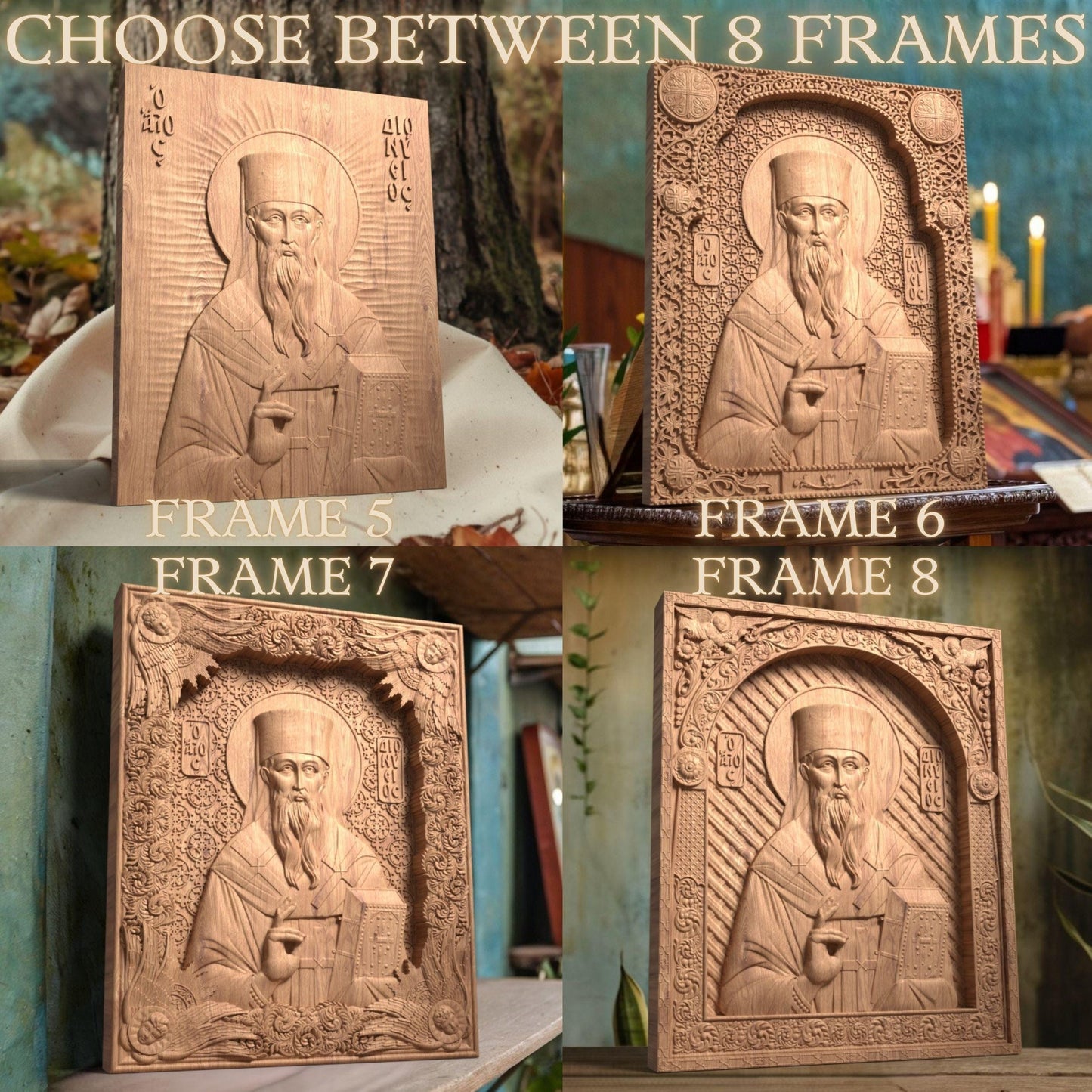 Άγιος Διονύσιος Ζακύνθου Ξυλόγλυπτη Εικόνα.
