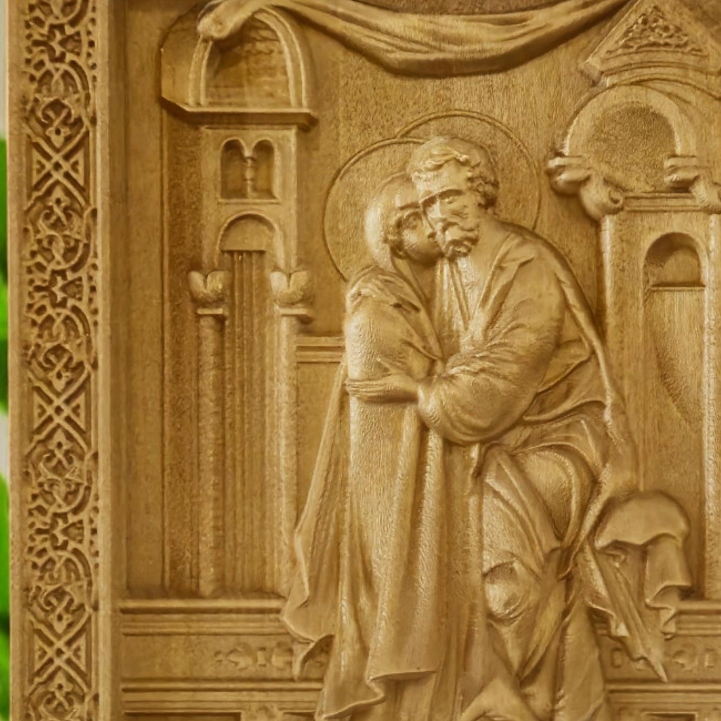 Άγιοι Ιωακείμ και Άννα Ξυλόγλυπτη Εικόνα.