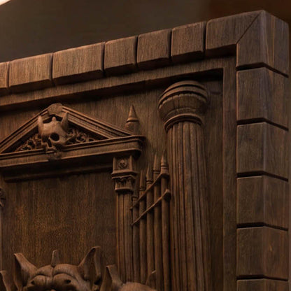 Cerberus at the Gates of Hades from Ancient Greek Mythology 3D Wooden Bas Relief Panel Art Sculptural Gift Idea Cretan Holy Carvings