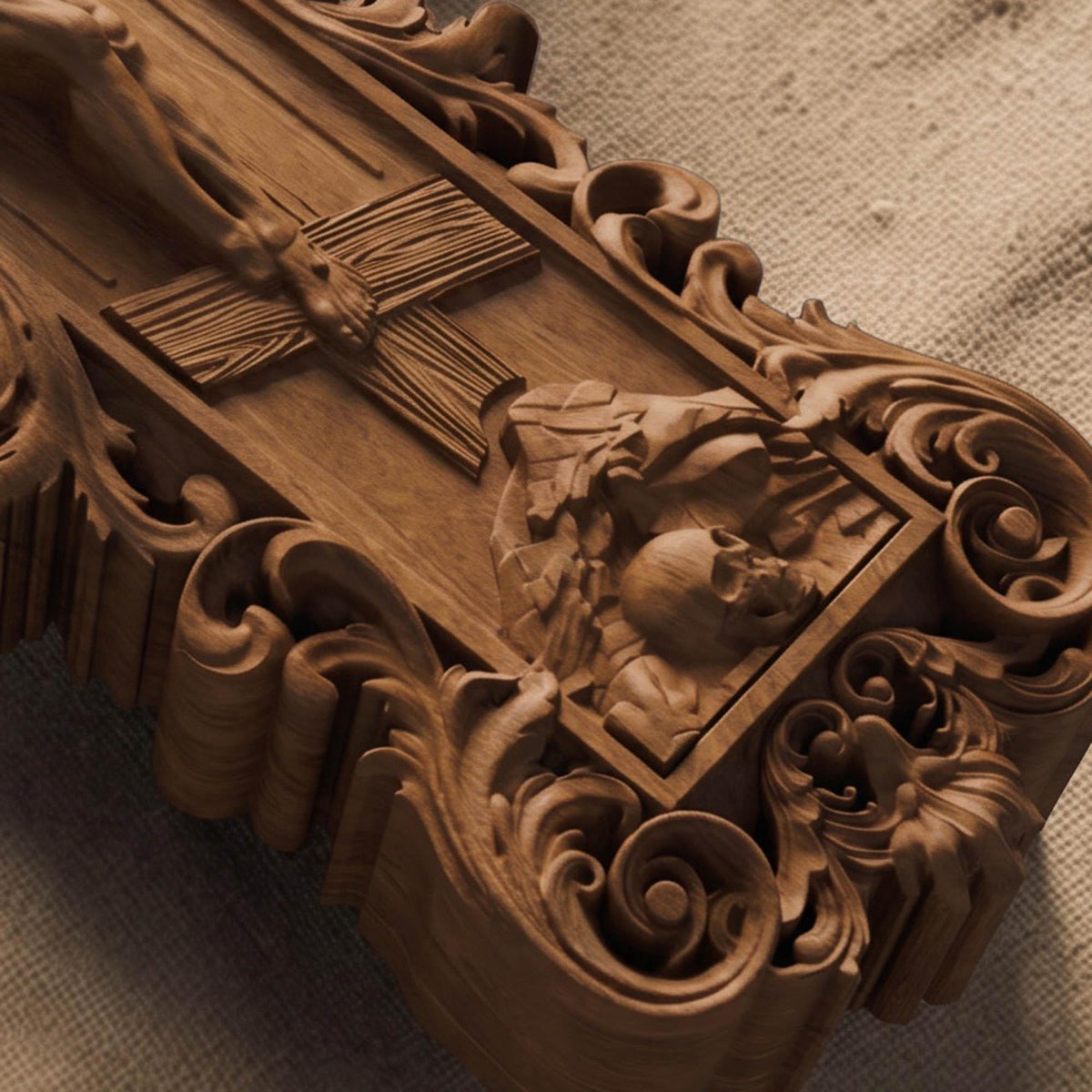 Hand Carved Cross No 11 | Wood Byzantine Greek Christian Wall Art Cretan Holy Carvings