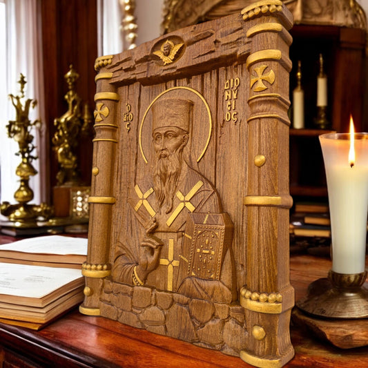 Άγιος Διονύσιος Ζακύνθου Ξυλόγλυπτη Εικόνα.