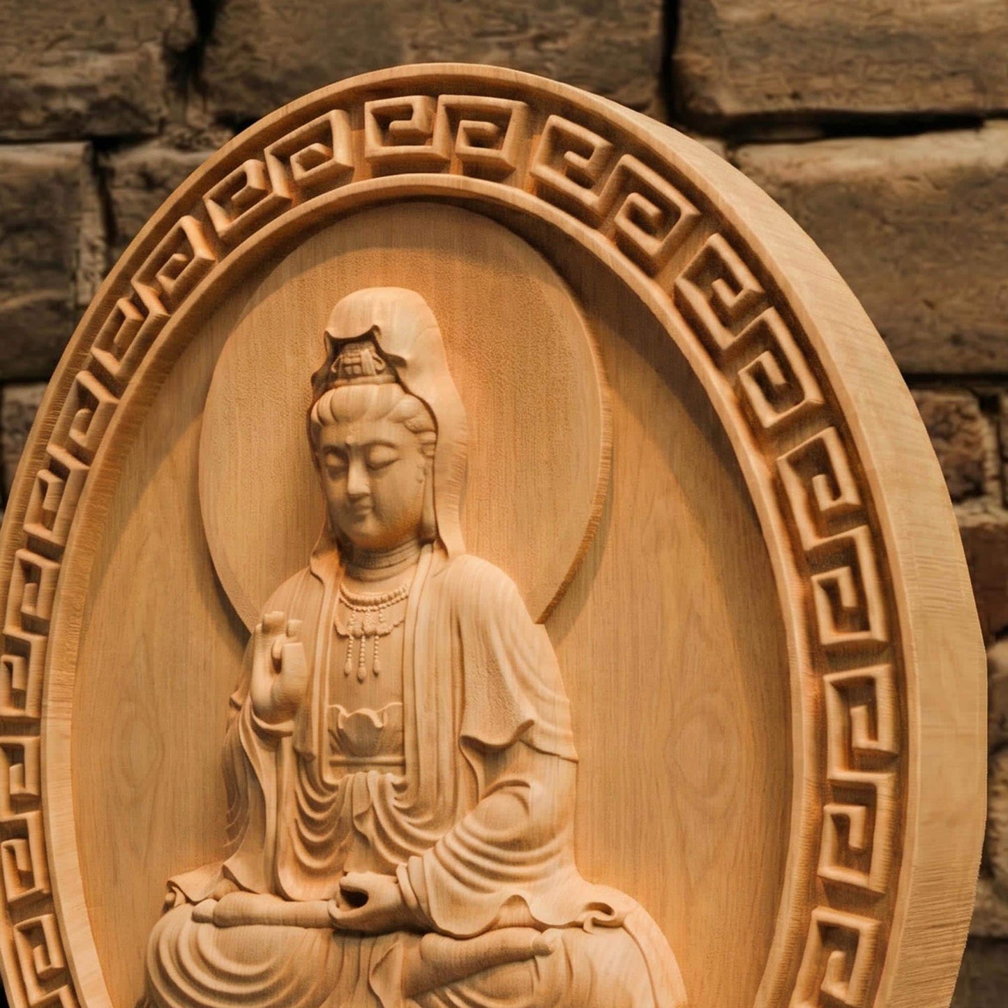 Asian Entity No 14 Wooden Bas Relief | Wood Panel Art | Sculptural Gift Idea