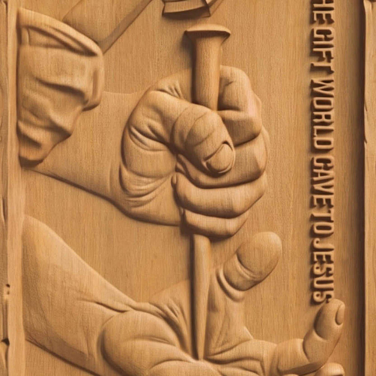 Jesus Christ - The Gift World Gave to Jesus Wooden Carved Handmade Christian Icon  Byzantine Greek Orthodox Home Decor Cretan Holy Carvings