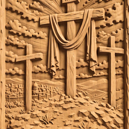 Jesus Christ Ultimate Sacrifice Wooden Carved Handmade Christian Icon  Byzantine Greek Orthodox Home Art Decor Cretan Holy Carvings