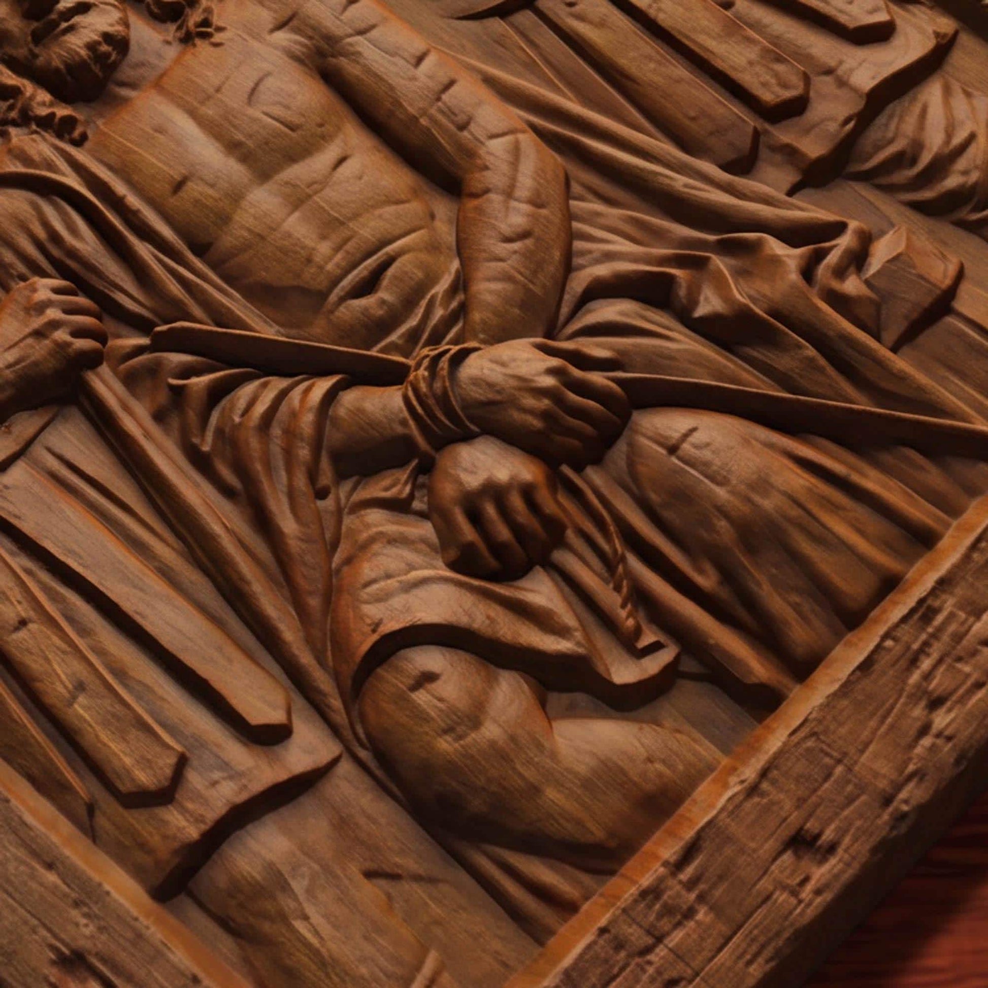 Jesus Christ Tortured by Roman Soldiers Wooden Carved Handmade Christian Icon  Byzantine Greek Orthodox Home Art Decor Cretan Holy Carvings