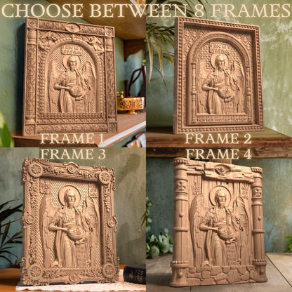 Άγιος Ιωάννης ο Βαπτιστής Ξυλόγλυπτη Εικόνα.