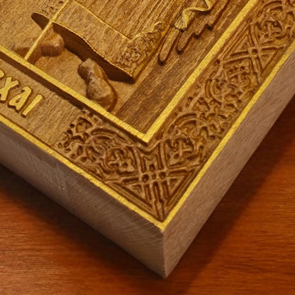 Αρχάγγελοι Μιχαήλ και Γαβριήλ Ξυλόγλυπτη Εικόνα.
