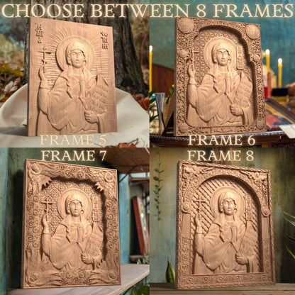 Αγία Φωτεινή Ξυλόγλυπτη Εικόνα.