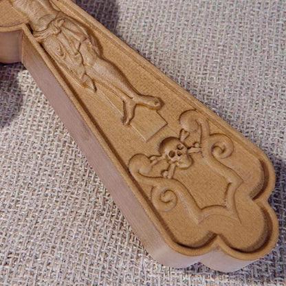 Hand Carved Cross No 2 | Wood Byzantine Greek Christian Wall Art
